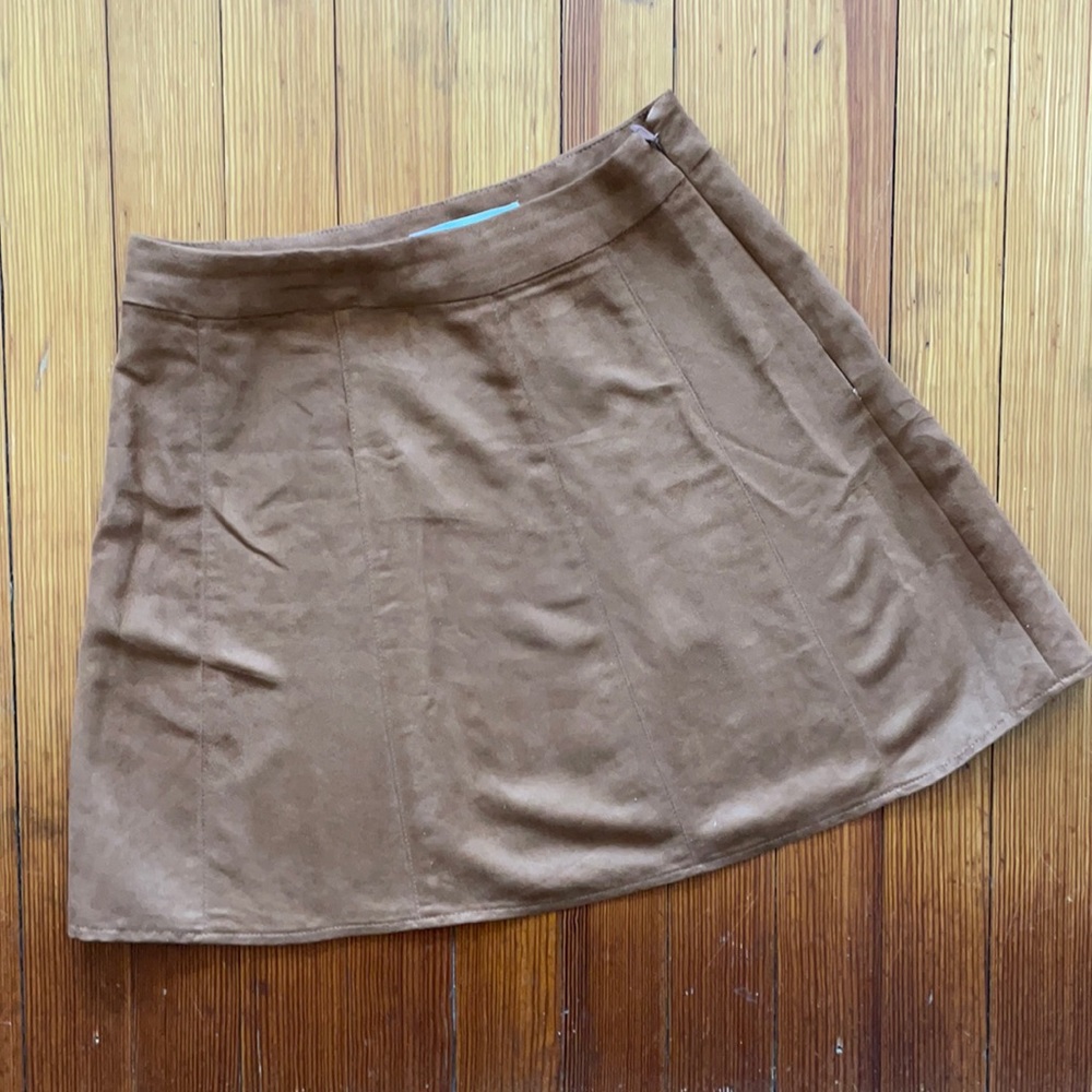 BCBG faux suede mini skirt